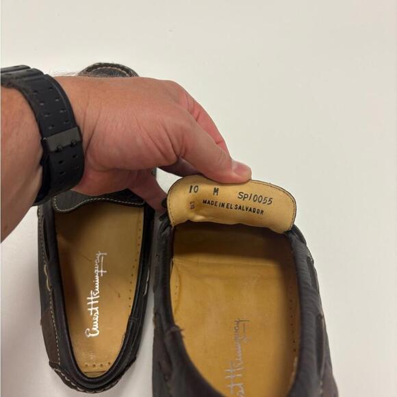 Ernest Hemingway Leather Driving Loafers | Men’s 10M | Brown Moc Toe - Picture 6 of 6